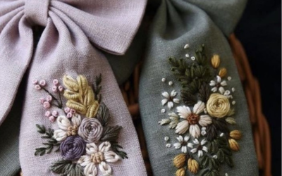 Embroidery Bow Clips